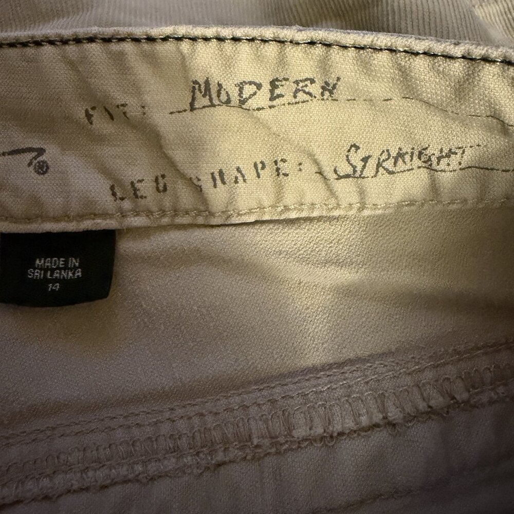 Eddie Bauer Pants Womens 14 Green Corduroy Stretch Modern Straight Casual Ladies - Picture 5 of 8